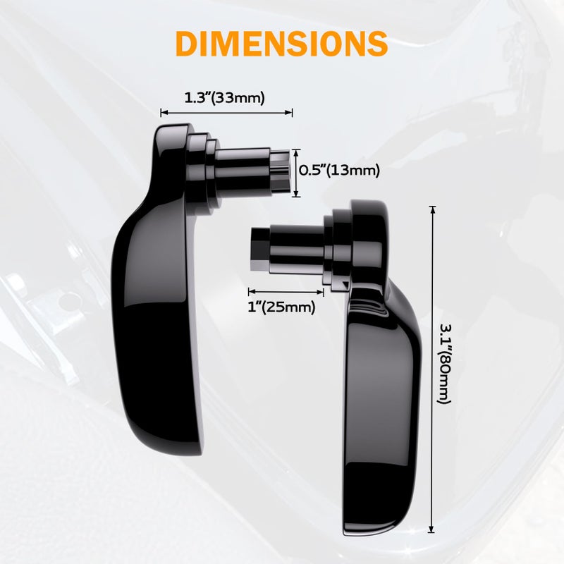 PBYMT Saddle Bag Latches Kit Steel Saddlebag Lid Lifters Handle Lever Fit for Harley Touring Road King Street Glide Electra Glide Ultra Limited 2014-2024 - Image 2
